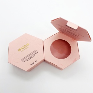 Customized Logo Printing Small Soap Packaging Hexagon Round Shape Paper Box with PVC window
