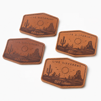 Étiquettes Prix d'usine Logo personnalisé en relief Lavable Vêtement Patchs en cuir véritable pour jeans