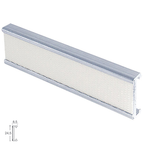Profilo per Tende a Rullo con Velcro P-909 3.0m Argento - Product Image 1