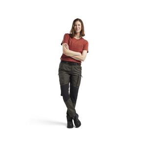 BLAKLADER - 715918454699C34 Pantalones de servicio para mujer elásticos Verde militar/Negro-PANTALONES DE TRABAJO EAN 7330509499047 - Product Image 3