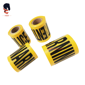 Cinta de advertencia de <span class=keywords><strong>seguridad</strong></span> PE impermeable de alta visibilidad Precaución y peligro Barricada Marcado Tira de cinturón - Product Image 3