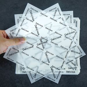 Papier ciré alimentaire de qualité supérieure, résistant à la graisse, pour emballage alimentaire, 18*18CM, vente en gros, logo personnalisé imprimé, différentes tailles disponibles. - Product Image 6