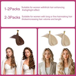 Extension I-Tip in Capelli Remy Lisci Effetto Osseo Super Double Drawn 18 pollici 40g/confezione Colorati # P4/16 <span class=keywords><strong>Biondo</strong></span> <span class=keywords><strong>Chiaro</strong></span> Marrone Scuro Cina - Product Image 4