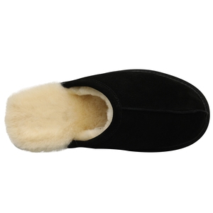 Chaussons d'hiver chauds pour hommes, en daim <span class=keywords><strong>de</strong></span> vache, doublure en <span class=keywords><strong>peau</strong></span> <span class=keywords><strong>de</strong></span> <span class=keywords><strong>mouton</strong></span>, semelle antidérapante en TPR, vente en gros OEM - Product Image 6