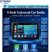 Lecteur DVD de voiture Linux 7 9 10 pouces, Carplay, autoradio universel, navigation GPS, écran tactile capacitif, Android Auto, FM, commande au volant