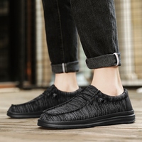 Chaussures en toile respirantes légères de grande taille 50 pour la conduite d'été Mocassins Chaussures de marche plates décontractées pour hommes avec logo personnalisé