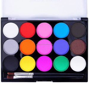 Maquillaje de paleta SFX de 15 colores, pintura facial Premium, pintura corporal activada por agua temporal para Halloween, carnaval, fiesta temática de Pascua - Product Image 4