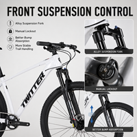 Vélo de montagne à cadre rigide en alliage d'aluminium 27,5/29 pouces, 30 vitesses, frein à disque hydraulique, tout terrain, VTT pour adultes