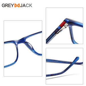 Montures de lunettes carrées pour femmes Greyjack Ac1006, monture complète, anti-lumière bleue, monture en métal - Product Image 4