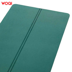 Tapis de yoga Woqi, épaisseur 3 mm, matériau TPE, vert paon, rectangle, tapis d'exercice de fitness - Product Image 5