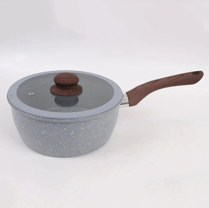 Juego de Ollas y Sartenes de Cerámica Moderna de Alta Calidad con Revestimiento de Mármol, Tapas de Vidrio, Asas de Baquelita, Antiadherente, 6 Piezas, de Aluminio, para Horno de Gas - Product Image 4