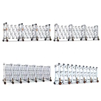 Barrière de circulation piétonne rétractable Barrière de sécurité durable Porte manuelle Barrière de barrière extensible avec roue