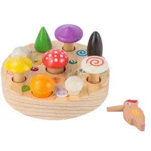 Brinquedos de madeira para crianças, meninos e meninas, jogos de pesca, educação precoce, quebra-cabeça