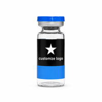 Étiquettes personnalisées noires mates pour flacons – Autocollants étanches pour flacons en verre de 3 ml, 5 ml, 10 ml pour matières premières de peptides avec logo