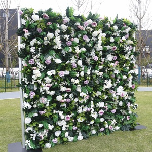 Exquisite <b>Hydrangea</b> and Rose <b>Artificial</b> <b>Flower</b> Wall 3D Stereo Floral Panel Soft pink Blend For Wedding Venue Bridal Gala - Product Image 4