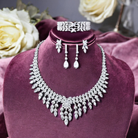 Boucles d'oreilles de luxe de marque de bijoux en laiton plaqué platine de haute qualité, bracelets, bagues, colliers, ensembles de bijoux