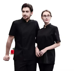 Uniforme Unisex Kok-Chef a maniche corte da Chef t-shirt in song uniforme per Catering in tessuto per caffetterie ristoranti bar hotel - Product Image 1
