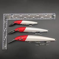 CHEERY Top Right 180mm 60g Leurre de pêche coulant Minnow Rouge Blanc pour la pêche au thon Jerkbait Pesca Leurre dur coulant pour la pêche à la traîne