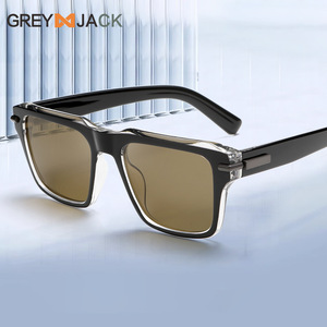 Lunettes de soleil Greyjack pour femmes, monture TR90, verres TAC, UV400, polarisées, style carré noir, pour la conduite, les voyages, les occasions décontractées - Product Image 1