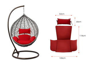 مريحة سوينغ كرسي داخلي وخارجي شرفة الترفيه رف معلق للبيض مخدة كرسي قابل للنزع طوي وسائد للمقعد - Product Image 3