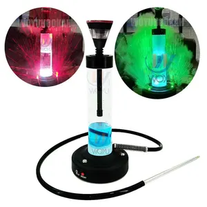 Acrylic màu xanh lá cây ánh sáng màu đen Ấm đun nước Ống duy nhất chủ hookah