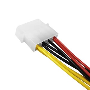 4ウェイ電圧調整ファンスプリッター モレックス4ピンからクワッド3ピンアダプター、3スピード（5V/7V/12V）制御付き、PC冷却システム用 - Product Image 3