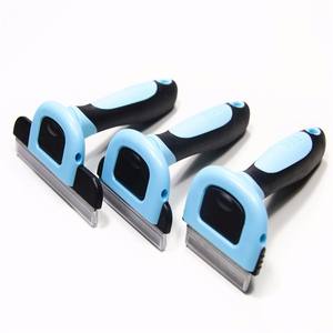 Bestseller Professionelles Tierpflege-Werkzeug Maßgefertigte Edelstahl- und TPR-Hundebürste Entfilzungsbürste für Hunde und Katzen - Product Image 2