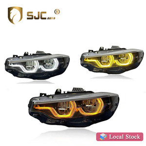 Gruppo Fari LED SJC <span class=keywords><strong>Auto</strong></span> Upgrade per BMW Serie 4 M3 F32 F36 M4 F80 F82 2014-2020 V3 Stile Ikon con DRL Giallo Bianco Ambra - Product Image 1