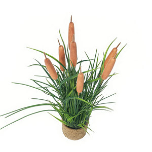 Césped Artificial de Cattail y Cebollino con Maceta Envuelta en Cuerda, de Aspecto Realista, para Decoración de Interiores, Exteriores, Jardín, Puerta y Ventana - Product Image 3