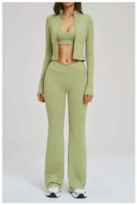 Nouvel ensemble décontracté pour femme, style gingham, taille haute, sensation seconde peau, pour fitness en extérieur, course à pied, sport, gym, entraînement, vêtements de sport de luxe - Product Image 5