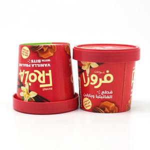 ถ้วยกระดาษใส่ไอศครีมวานิลลาพร้อมฝาปิดชุดชามขนมหวานแบบใช้แล้วทิ้งสำหรับโยเกิร์ตไอศกรีมซันเดย์ขนาด3ออนซ์5ออนซ์8ออนซ์ขายส่ง - Product Image 1