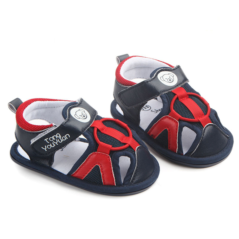 New Arrival Hard Sole Baby Boys Flat Leather Sandals