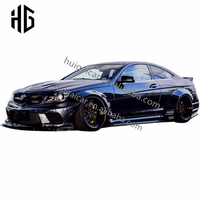 Kit carrosserie pare-chocs style LB pour Mercedes Benz Classe C W204 C63 Jupes latérales en fibre de verre Spoiler Diffuseur arrière