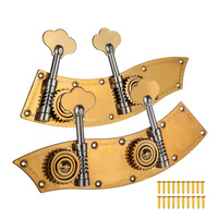Pour NAOMI 1/2 1/4 têtes de machine à contrebasse droites avec deux plaques en acier pièces de chevilles de réglage pour cordes