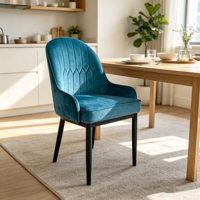 Chaise de salle à manger moderne en velours pour la vente en gros, idéale pour hôtel, maison, cuisine, salon, restaurant, table à manger