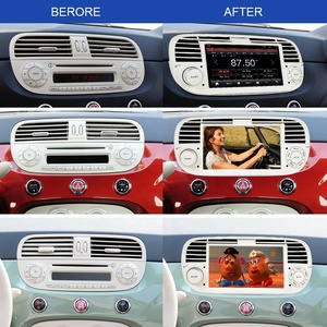 Podofo 7 ''Android Autoradio Autoradio avec Carplay & Android Auto GPS Wifi BT FM RDS HiFi Canbus pour <span class=keywords><strong>Fiat</strong></span> <span class=keywords><strong>500</strong></span> 2007-2015 - Product Image 5