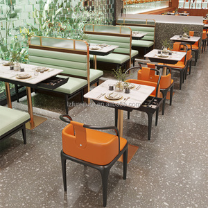 Ensemble de mobilier haut de gamme de luxe léger pour restaurant : banquette rembourrée et table à manger avec tiroirs, idéal pour les chaînes hôtelières - Product Image 4