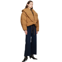Veste d'hiver en taffetas de polyester matelassé pour femmes OEM avec col chaud à revers châle