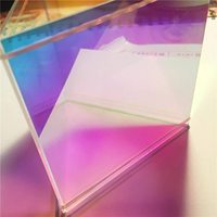 Feuilles acryliques en plastique irisées dichroïques flexibles de couleur arc-en-ciel
