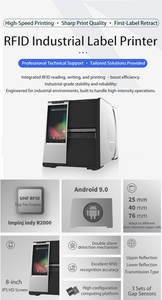 Imprimante <span class=keywords><strong>thermique</strong></span> à code-barres pour vêtements de chauffage industriels, vitesse rapide, encodage d'étiquettes RFID UHF, interface Android, caractéristiques des produits en stock - Product Image 2