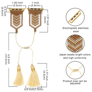 Correa de reloj bohemio para mujer, pulsera de cuentas Miyuki para <span class=keywords><strong>Apple</strong></span> <span class=keywords><strong>Watch</strong></span> 38 40 41 42 44 45 Mm para Iwatch Se Series 7 6 - Product Image 4