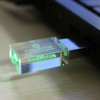 Clé USB de luxe en or rose 2.0 3.0 Mini verre 8Go 16Go 32Go 64Go 128Go 256Go Logo personnalisé Clé USB cristal Clé USB