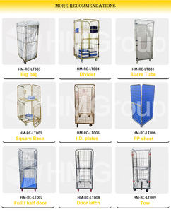 Cage à linge en acier galvanisé pliable et durable de 500 kg de capacité, 4 côtés, pour le stockage et le transport - Product Image 6