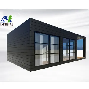 现代集装箱房 3 半包玻璃预制房屋