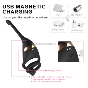Anal Butt Plug Prostate Massager Anneau de Pénis Vibrateur Sex Toy Male 10 Modes G Spot Vibrating Cock Ring - Product Image 5