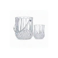Refroidisseur à vin en verre blanc de grande capacité pour bar, achat en gros, élégant distributeur de glace de table pour vin, articles de bar en gros pour hôtels, personnalisable avec logo
