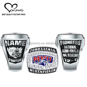 Custom names and positions on sides jewlery youth football championship rings wholesale