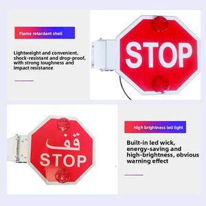 Señal de estacionamiento para autobús escolar árabe-inglés con brazo eléctrico automático y luz de advertencia LED para coche XCD0XCD1XCD2XCD3 - Product Image 2