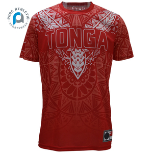 Kaus pria kualitas Polinesia kustom Murni kaus latihan cepat kering sejuk grosir kaus pakaian aktif - Product Image 2