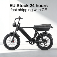 Livraison gratuite V8 Ebike Vélo de montagne tout-terrain Y20 Fatbike Double batterie E Bike Vélo électrique EU 250W Ebike